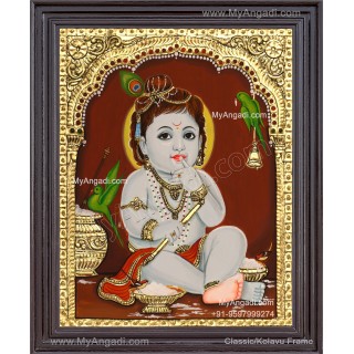 Butter Krishna Tanjore Painting