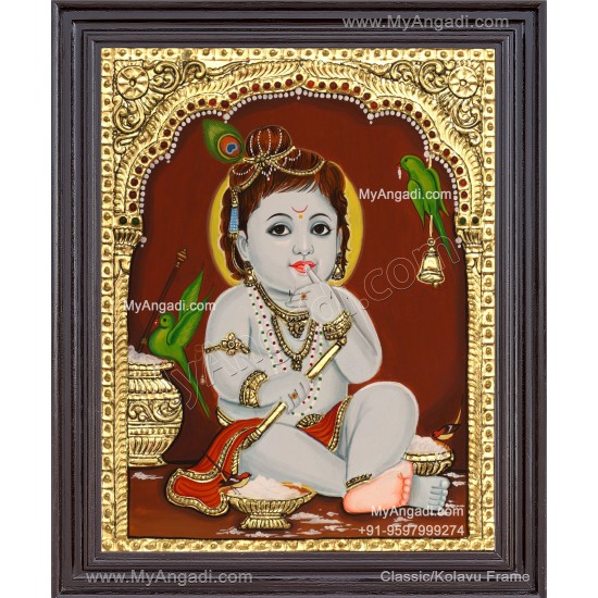 Butter Krishna Tanjore Painting