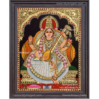 Saraswathi Tanjore Painting