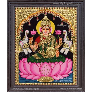 Gaja Lakshmi Tanjore Painting