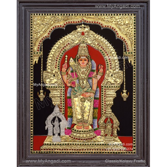 Thiruchendhur Murugan Tanjore Painting, Murugar Tanjore Painting