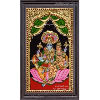 Hayagreeva Lakshmi Tanjore Painting