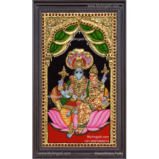 Hayagreeva Lakshmi Tanjore Painting