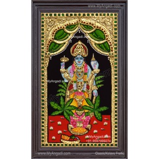 Sathyanarayana Swami Tanjore Painting