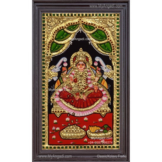 Gajalakshmi Tanjore Painting