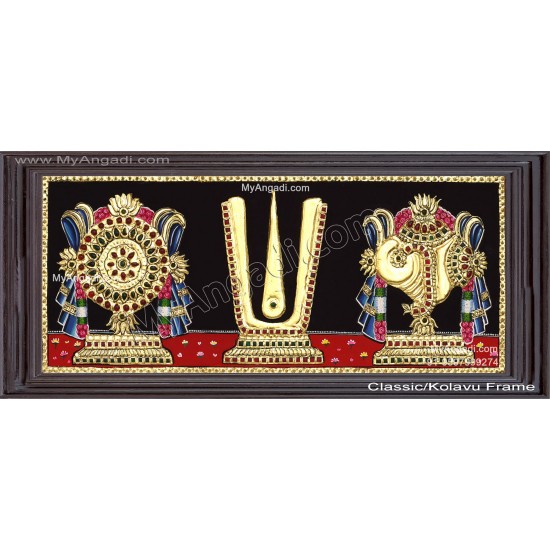 Sangu Chakram Namam Tanjore Painting