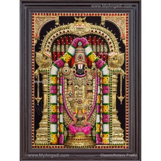 3d Balaji Lakshmi Tanjore Painting