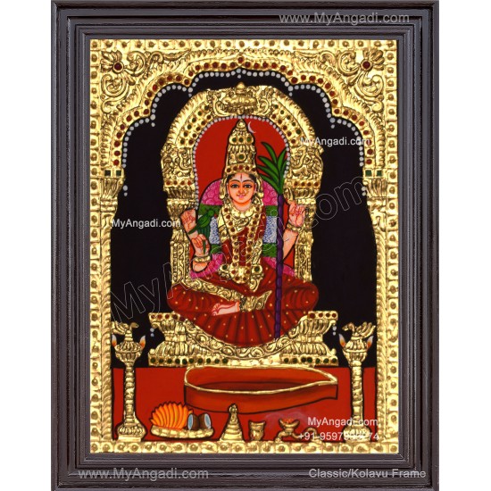 Kamatchi Amman Tanjore Painting
