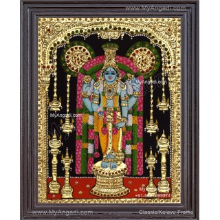 Guruvayurappan Tanjore Painting, Guruvayurappan Tanjore Painting