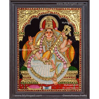Saraswathi Tanjore Painting