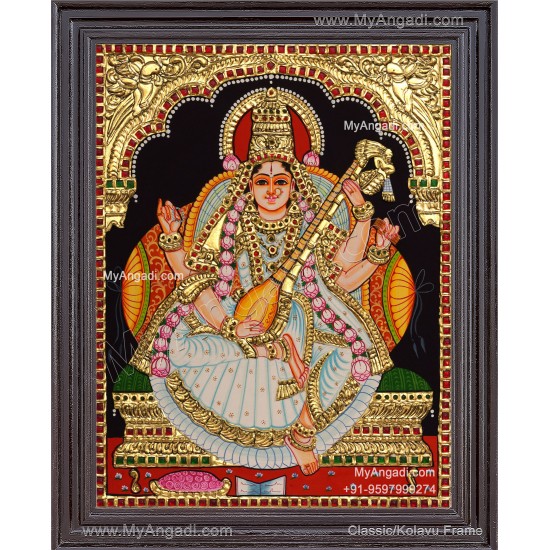 Saraswathi Tanjore Painting