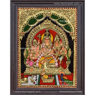 Shiva Family Tanjore Painting