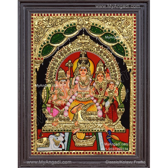 Shiva Family Tanjore Painting