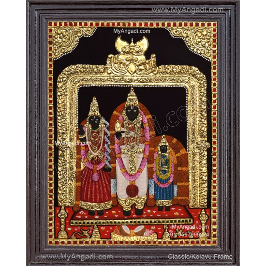Sree Laxmi Amma Vengudupathy Naidu Lingamma Devi Tanjore Painting