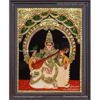 Saraswathi Tanjore Painting