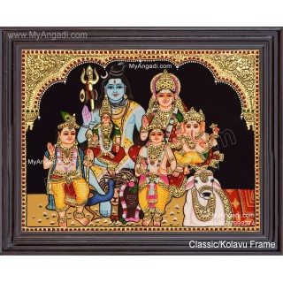 Shiva Family Tanjore Painting