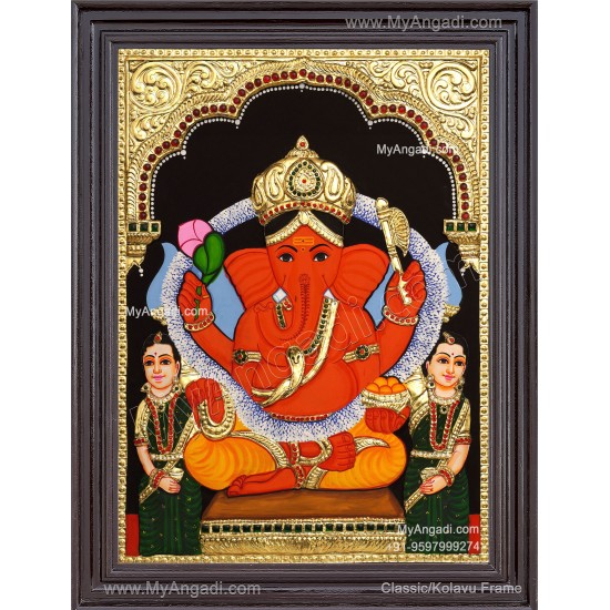 2D Sidhi Ganesha Tanjore Paintings