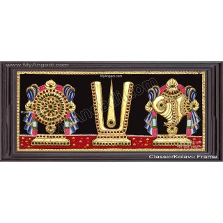 Sangu Chakram Namam Tanjore Painting