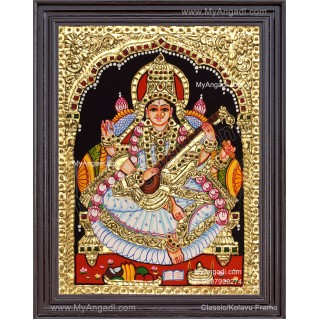 Saraswathi Tanjore Painting