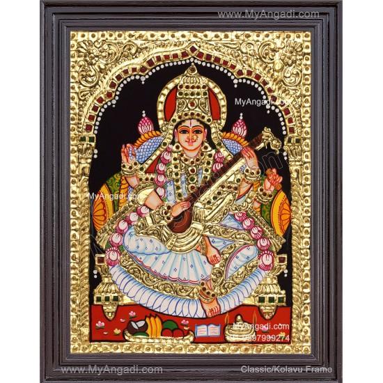 Saraswathi Tanjore Painting
