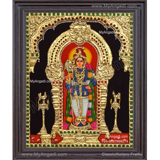 palani Raja Alangara Murugan Tanjore Painting