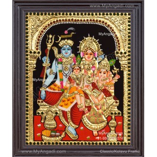 Shiva Family Tanjore Painting