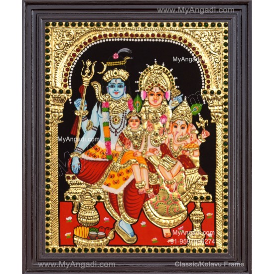 Shiva Family Tanjore Painting