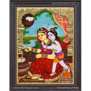 Yashoda Krishna Tanjore Painting
