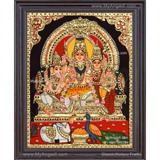 Shiva Family Tanjore Painting
