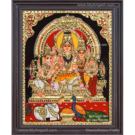 Shiva Family Tanjore Painting