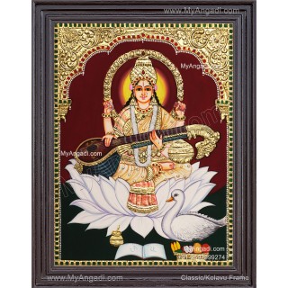 Saraswathi Tanjore Painting