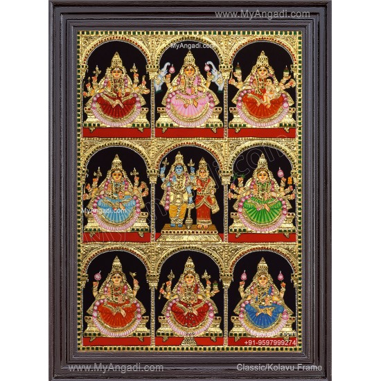 Ashta Lakshmi Tanjore Painting
