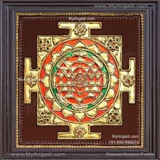 Sri Chakram Tanjore Painting