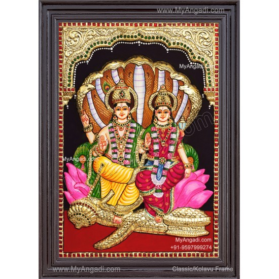 Vishnu Lakshmi 3D Tanjore Paintings