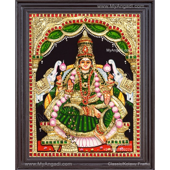 3D Gaja Lakshmi Tanjore Painting