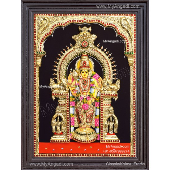 Thiruchendhur Murugan 3D Tanjore Painting