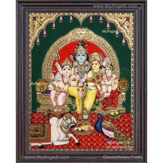 Shiva Family Tanjore Painting