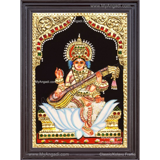 Saraswathi Tanjore Painting