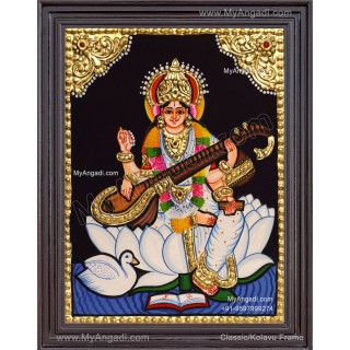 Saraswathi Tanjore Painting