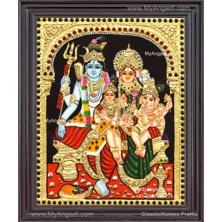 Shiva Family Tanjore Painting