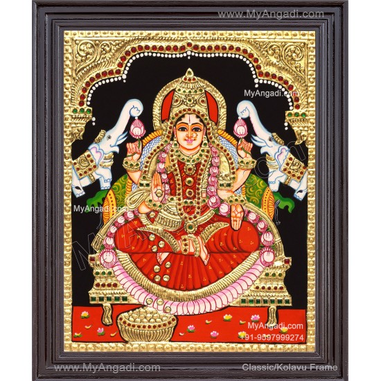 Gajalakshmi Tanjore Painting