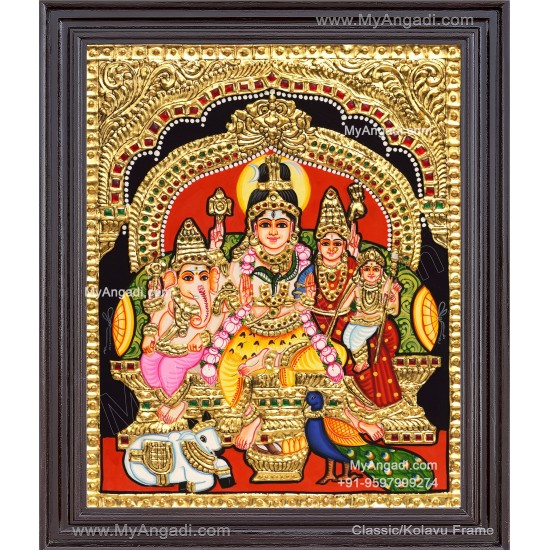 Shiva Family Tanjore Painting