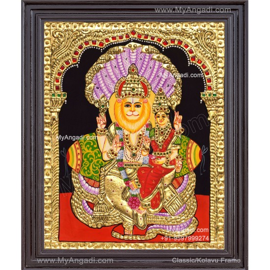 Lakshmi Narasimhar Tanjore Painting