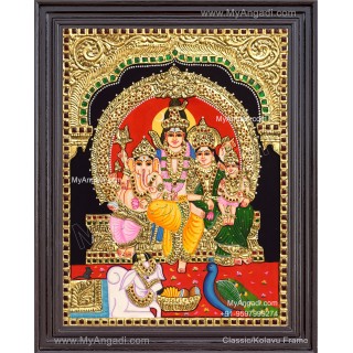 Shiva Family Tanjore Painting