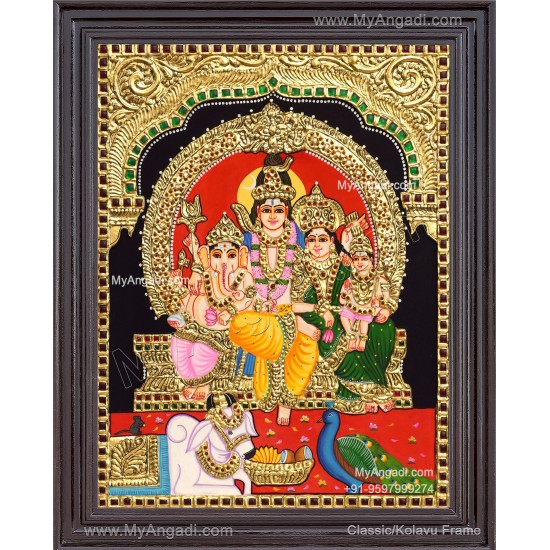 Shiva Family Tanjore Painting