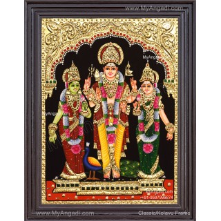 Murugar valli deivanai Tanjore Painting