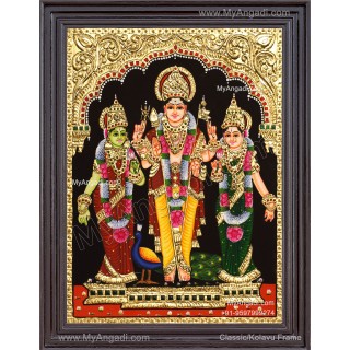 Murugan Valli Deivanai Tanjore Painting