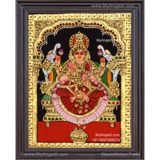 Gajalakshmi Tanjore Painting