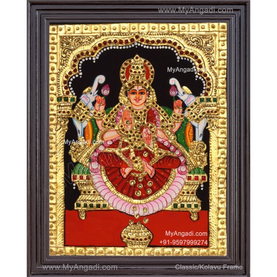 Gajalakshmi Tanjore Painting