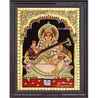 Saraswathi Tanjore Painting